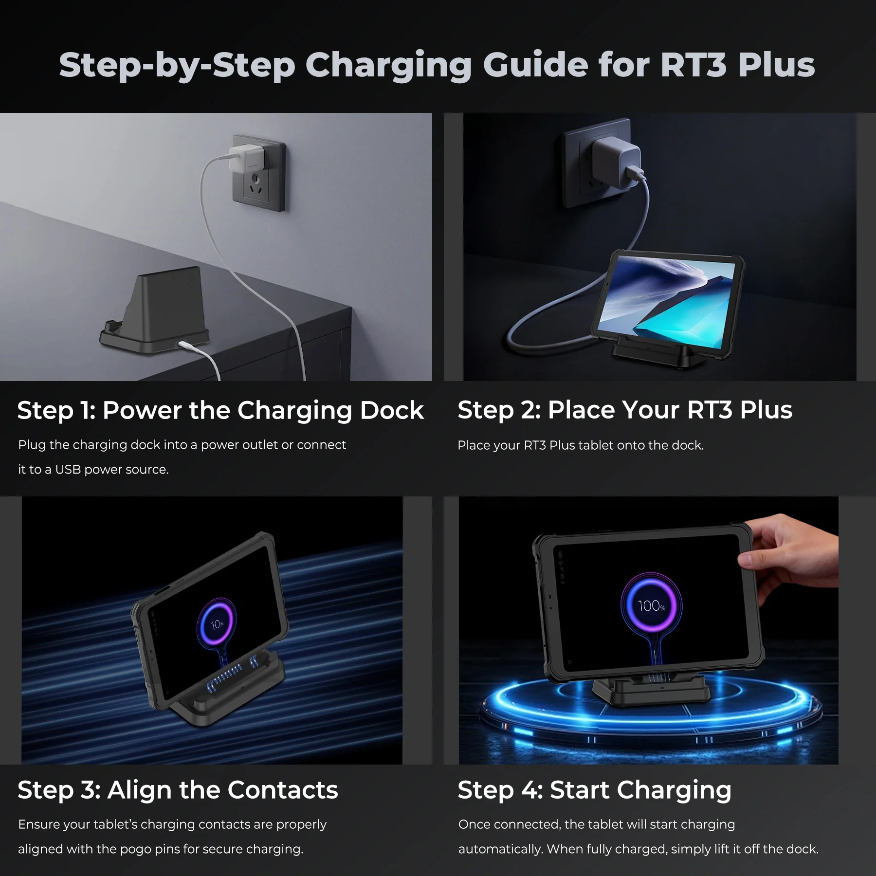 OUKITEL Charging Dock DC01 for RT3 Plus/WP61 Series - Image 5
