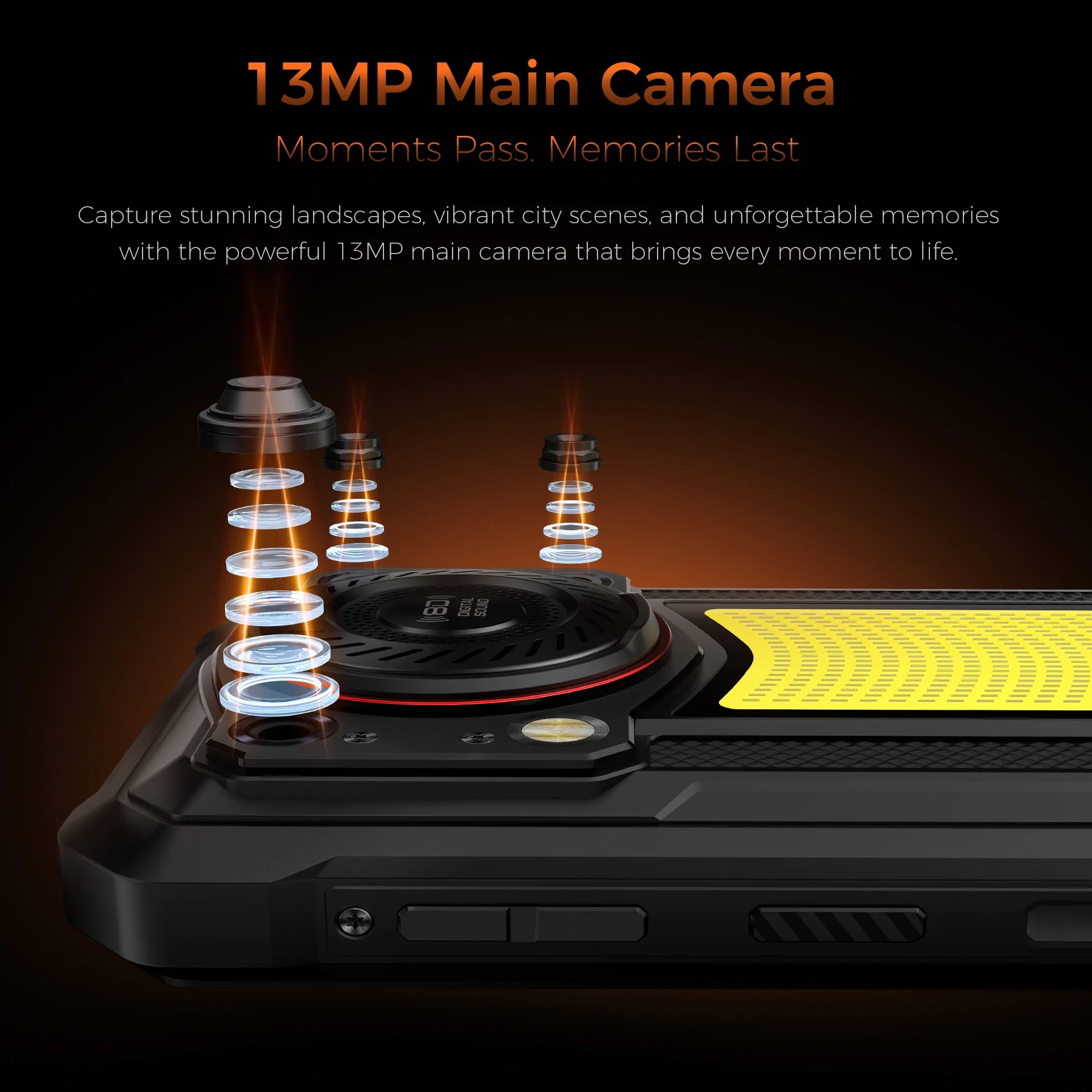 OUKITEL WP53 4G Rugged Phone 6.52'' FHD+ Display 11000mAh Big Battery 13MP Camera Camping Light Android 15(8GB+128GB NFC) - Image 9