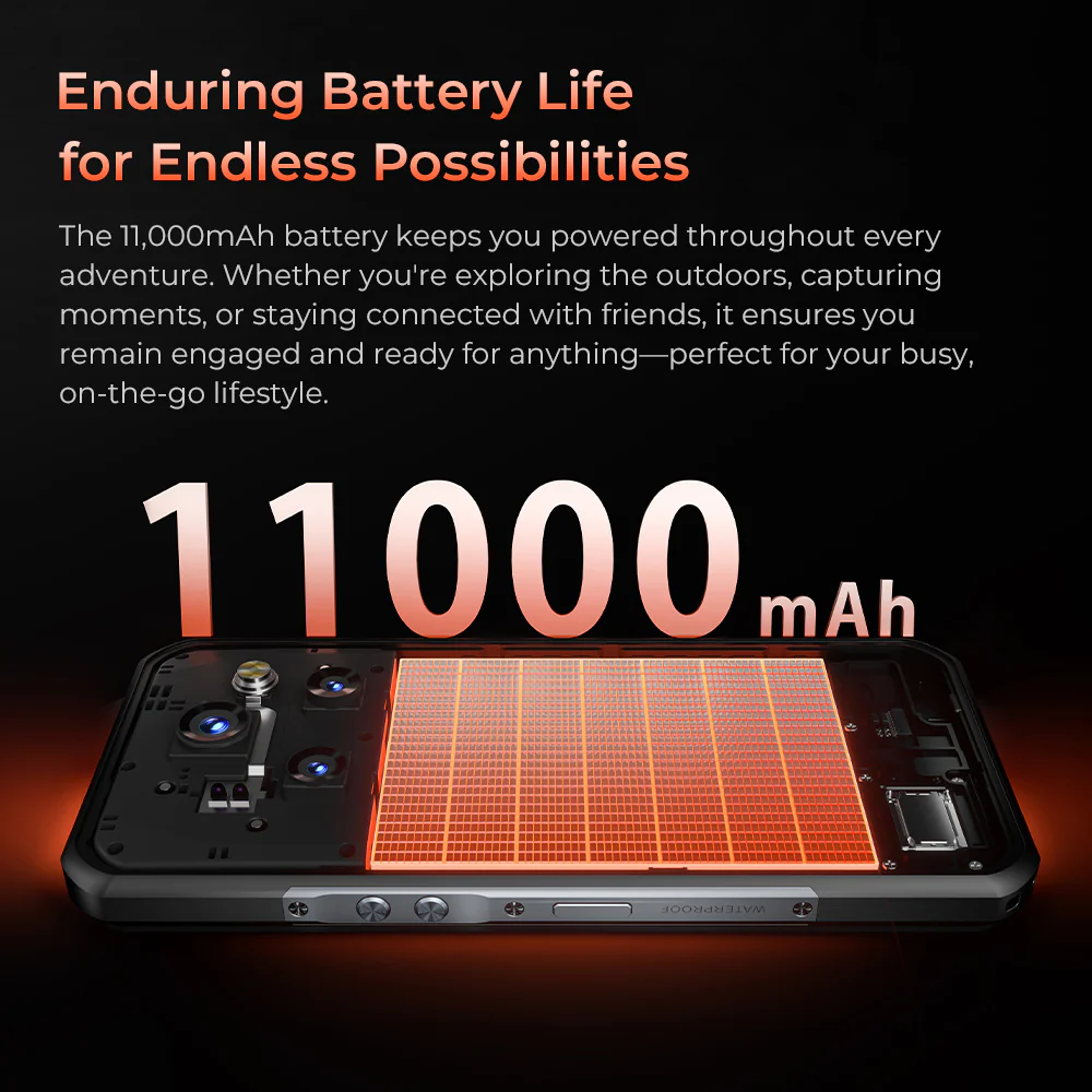 OUKITEL WP55 S 5G Rugged Phone 6.6'' FHD+ Display 11000mAh Big Battery 64MP Camera Android 15 NFC - Image 7