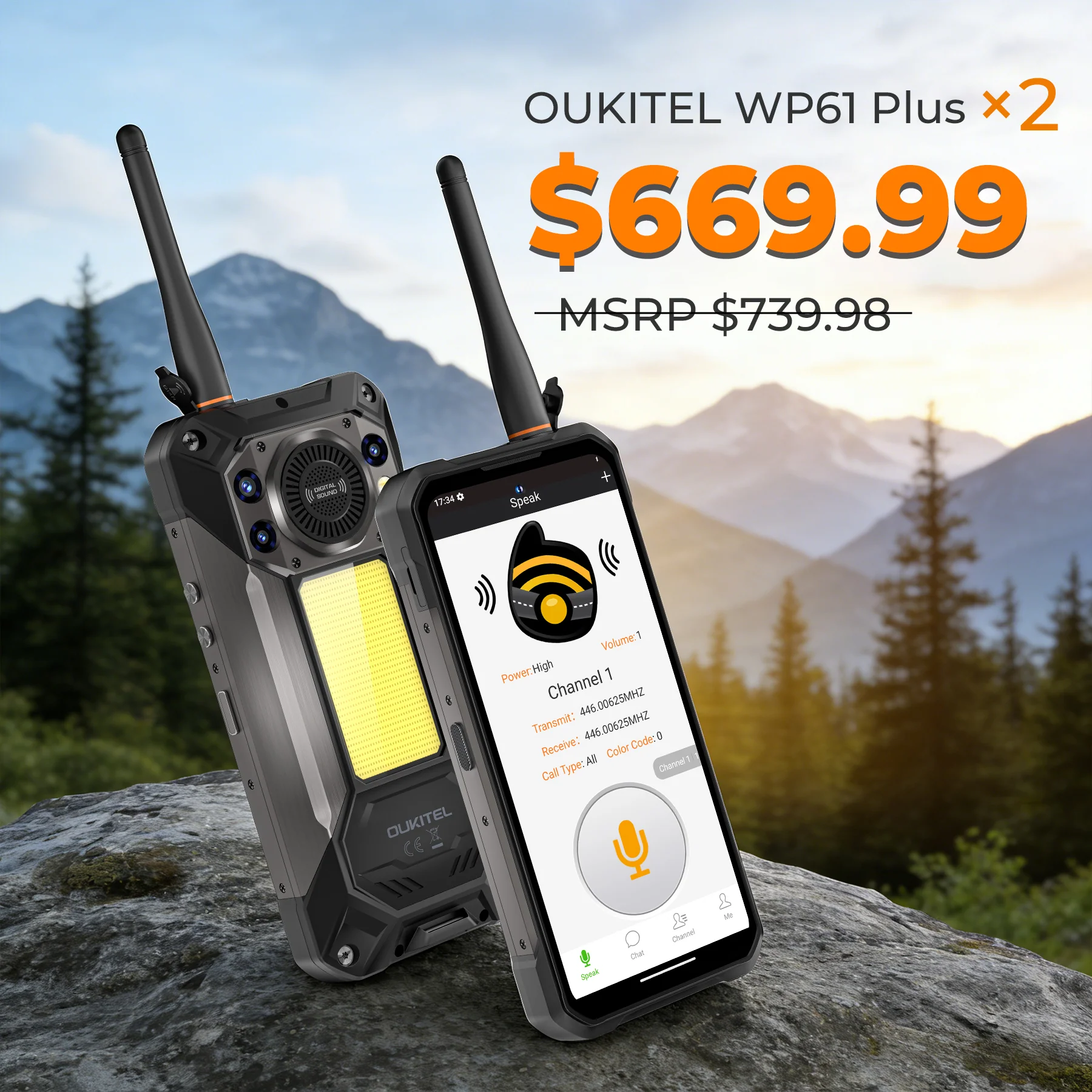OUKITEL WP61 Plus 5G Walkie-Talkie Rugged Phone 6.78'' HD+ Display 20,000mAh Big Battery 108MP Camera Android 16(12GB+512GB NFC) - Image 14
