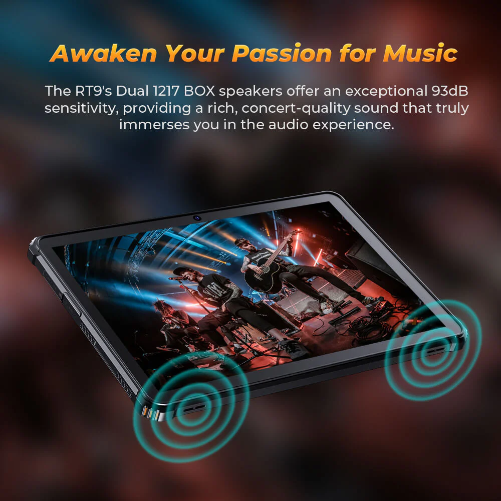 OUKITEL RT9 Rugged Tablet 10.1-inch 2K 11000mAh Big Battery 16MP Camera Android 14 (6GB+256GB) - Image 12
