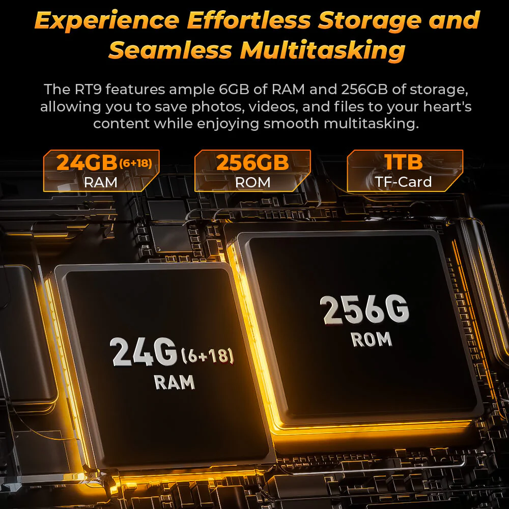 OUKITEL RT9 Rugged Tablet 10.1-inch 2K 11000mAh Big Battery 16MP Camera Android 14 (6GB+256GB) - Image 7