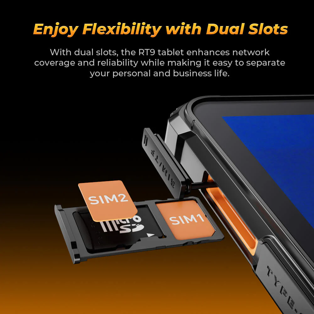 OUKITEL RT9 Rugged Tablet 10.1-inch 2K 11000mAh Big Battery 16MP Camera Android 14 (6GB+256GB) - Image 8