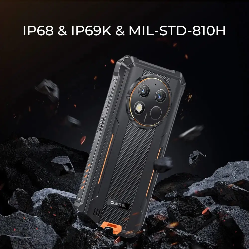 OUKITEL WP28S 4G Rugged Phone 6.52-inch 10600mAh Big Battery 13MP Camera Android 14(16GB+128GB NFC) - Image 4