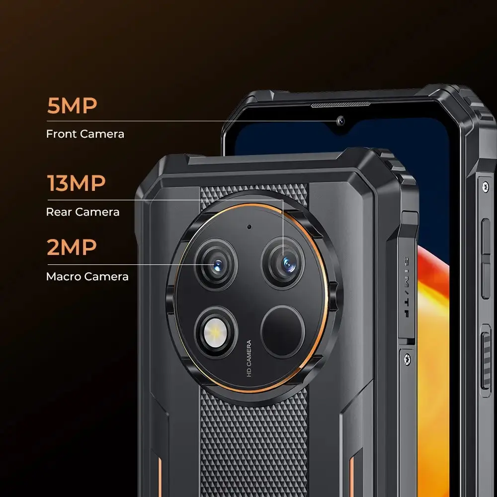 OUKITEL WP28S 4G Rugged Phone 6.52-inch 10600mAh Big Battery 13MP Camera Android 14(16GB+128GB NFC) - Image 5