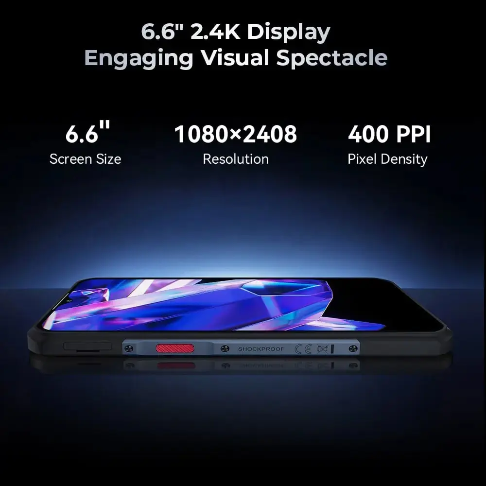OUKITEL WP35 5G Rugged Phone 6.6-inch 2.4K 11000mAh Battery 64MP Android 14(24GB+256GB NFC) - Image 4